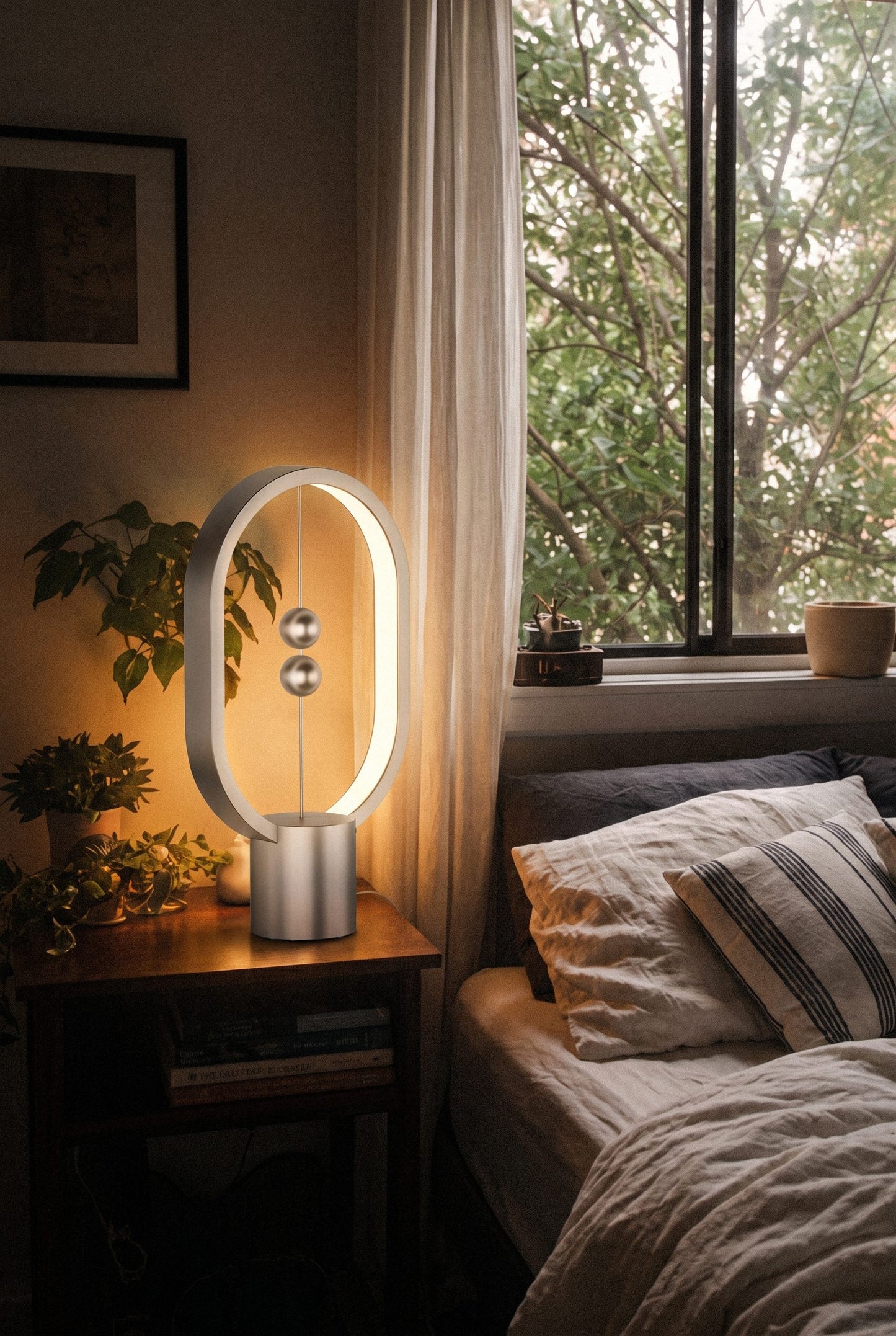 Levitating orb night lamp - mood lighting for relaxation